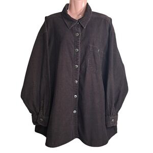 Vintage CAROLINA COLOURS Women's Shirt/Jacket Size PLUS 22 Brown Corduroy